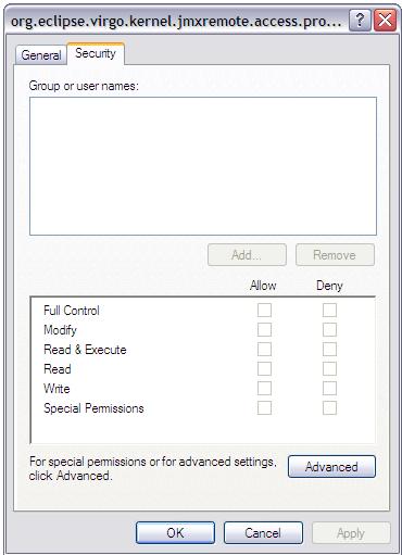 6 User Guide Within the security page select the Advanced options.