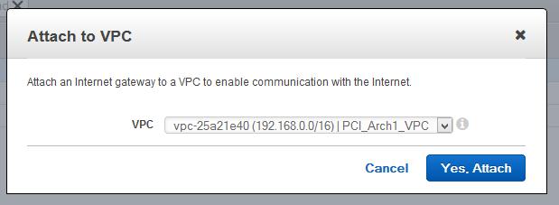 VPC Dropdown Figure 30 Create VPC subnet 4.2.4.4. Internet Access The VPC network will need its own Internet gateway.