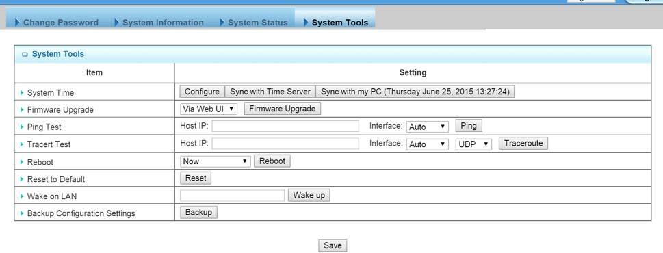 1. System Time: There are three approaches to setup the system time. Before the process, some basic information must be filled by clicking on the Configure command button.