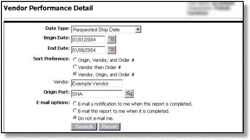 Order Management Help Vendor Performance Detail Vendor Performance- Detail Overview Order Management Help>Vendor Performance Detail Overview The Vendor Performance Reports are useful for obtaining