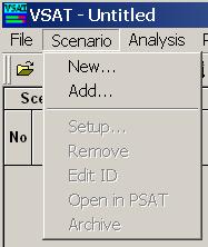 Any number of Master Scenario Files can be kept by the user, each with it s own unique combination of scenarios.