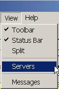 When the server window is minimized, only a small icon is visible on the system tray on the task bar. This icon will flash OL when the server is in use.