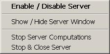 5 Server List window To find the running servers on the network and update their status, click the Broadcast button.