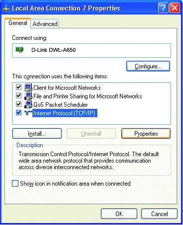 Networking Basics (continued) Assigning a Static IP Address in Windows XP/2000 Click on Internet Protocol (TCP/IP) Click Properties In the window below, select Use the following IP address.