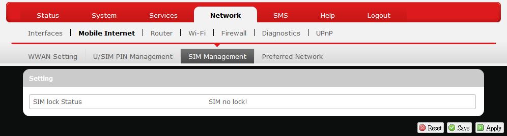 mobile internet access. PIN Disable(Verified/Retries:#) means that the SIM card is enabled for mobile internet access without requiring PIN code verification.