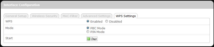 Advanced Settings This tab item is for advanced adjustment settings for WiFi connection.