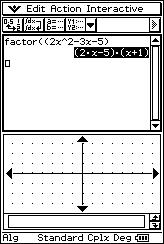 5. Dragging and dropping An alternative to cutting and pasting for exploring links between mathematical objects involves dragging and dropping. In the Main screen, tap on the Y1.
