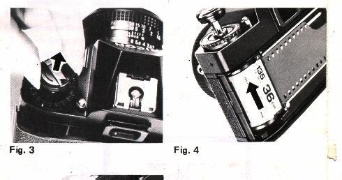 Your KR-5 SUPER is designed to accept any standard 35 mm color or black and white film roll in cartridge ( 12, 20, 24 or 36 exposures). 1. First of all, press Shutter Release Button (9) to see that the shutter has been released.