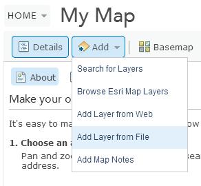 Another method is to drag and drop the CSV file onto the ArcGIS Online map document. 7.