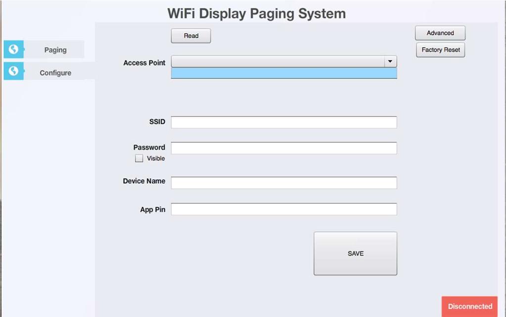 2.1 Wi-Fi Display Config Utility - Basic Setup 1. Connect display to computer 2. Open Config Utility 3. Select network from list 4. Type in network password 5. <Optional> Set Device Name 6.