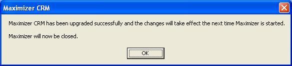 this: Once finished the upgrade process will show you the following