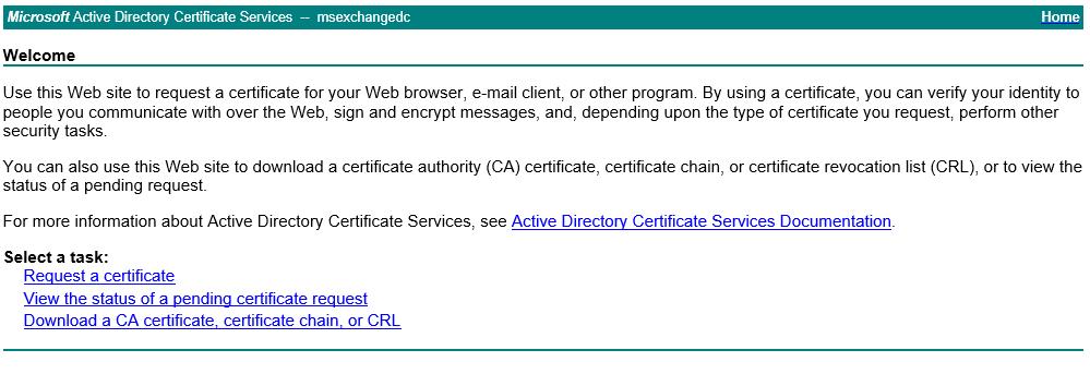 Installing certificates 11. Click Finish. Submitting the CSR to a CA for signing About this task The screens shown in this procedure are just examples of what you will see from a typical CA.