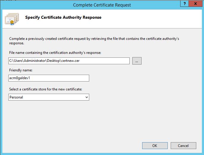 Installing certificates 10. Click Download CA Certificate. 11. Copy the signed certificate and the root certificate to the Control Manager server. 12.