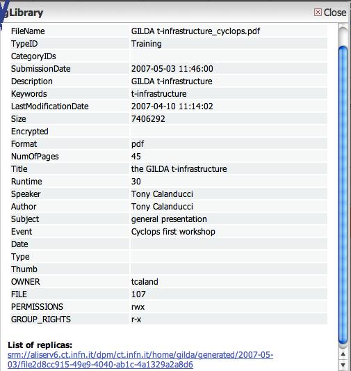 Retrieve assets from the Grid User is presented with a list of asset replicas Download from the