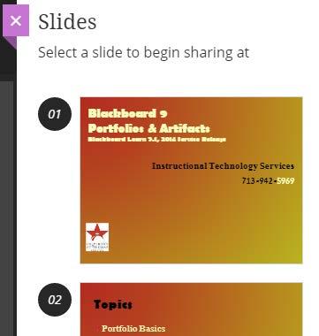 To share a different file: 1. Click the Share Content icon (+), and select Share Files. 2. Select a different file on the Share Files pane, and click Share Now.