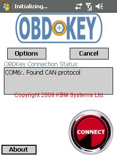 Figure 22 :: OBDGauge Connecting to OBD Key Status
