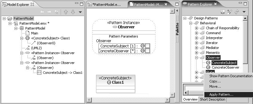 Applying Patterns and Transformations Three Ways to Apply a Pattern Three Ways to Apply a Pattern 1 Drag and drop a pattern from the Pattern Explorer.
