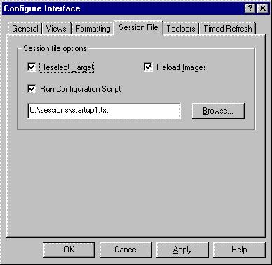 Debugging with Multi-ICE Figure 4-19 Configuring AXD to run a configuration script 8. Save the session file by selecting File Save Session. You must use the file extension.ses. It is recommended that you use a name that refers to the processor this configuration connects to.