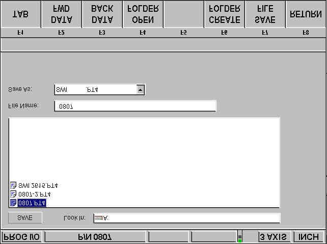 FIGURE 14.4 The Save screen File Name: displays the name of the file that is in current memory. Save As: lists the formats for which the file may be saved. The default is.pt4.
