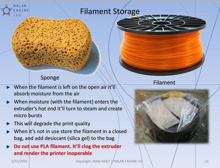 filament provided or