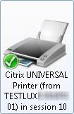 4 On your Remote desktop, print documents to Citrix Universal Printer. 3.