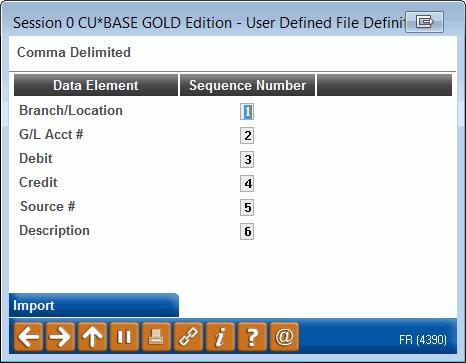 User Defined Fixed Format With Comma Delimited files you will be required to order the fields.