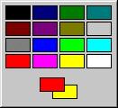 To set the default colors for lines and shape annotations: 1. Click the list box arrow for the Color button. The color selection box appears. Figure 183.