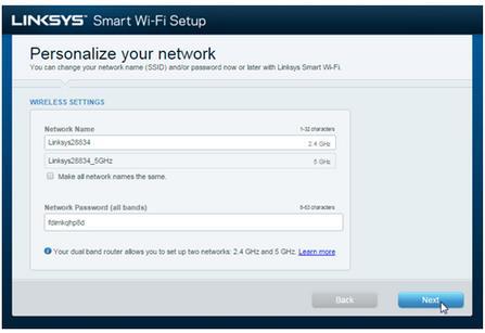 QUICK TIP: If you are using a wireless computer for setup, you will now receive a message to Reconnect to your network.