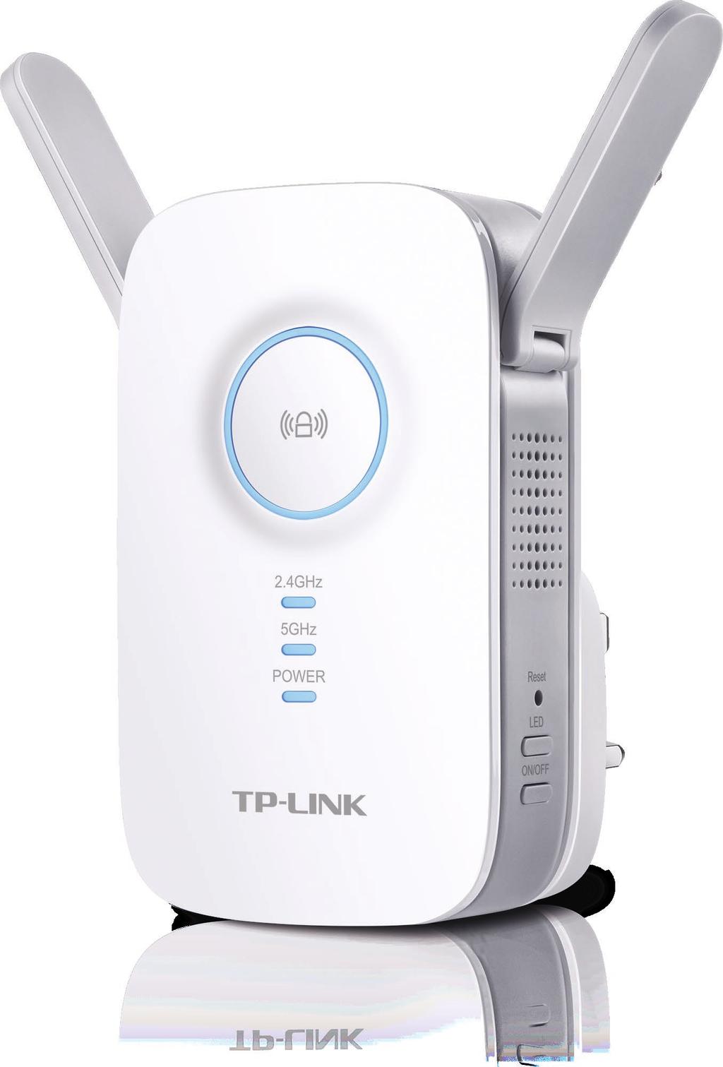AC 1200 Wi-Fi Range Extender Highlights Superfast Wi-Fi Dual-band wireless expansion (300Mbps on 2.