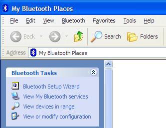 2. Open the Bluetooth Setup Wizard Under Bluetooth Tasks, tap the Bluetooth Setup Wizard. The Welcome to the Bluetooth Setup Wizard window appears.