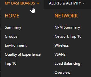 GETTING STARTED GUIDE: NETWORK PERFORMANCE MONITOR When you first log in, tabs