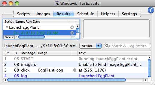 E g g P l a n t : G e t t i n g S t a r t e d 2 0 6 Read test results The Results pane in the Suite Editor contains records of the tests you have run in the current