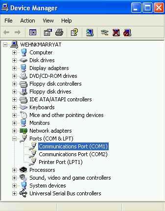 Checking Com Port Settings in Device Manager Serial Ports 1.