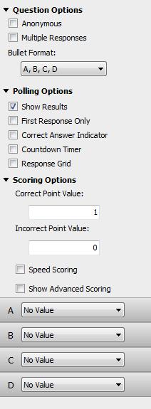 TurningPoint Cloud PowerPoint Polling for Mac 17 Multiple Choice Short Answer Numeric Response True/False Matching Essay Demographic Assignment Priority Ranking Multiple Choice A multiple choice