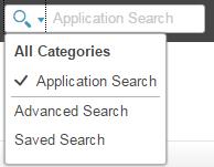 Application Search You can conduct keyword, advanced, and custom searches of application data for efficient navigation to specific information by using the Application Search feature on the