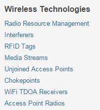 Wireless Technologies Functions These functions support monitoring wireless network devices.