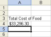 5.8 Spreadsheet Fundamentals When a worksheet has a name consisting of two or more words, the name must be put in single quotation marks in the formula. 2 Type =sum(meats!p36, Dry Goods!P26,Produce!