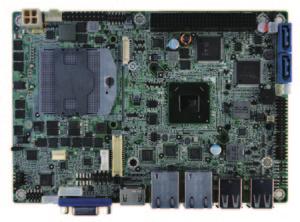 Single Board NANO-HM EPIC SBC with on-board Intel Celeron Dual Core 87E.GHz, Dual HDMI/VGA/, Dual GbE,.