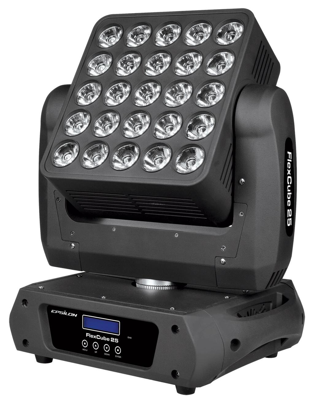 8 programmed shows that deliver professional performances. 5 (10 watt) LEDs CREE X-Lamp XM-L (4-IN-1) Red, Green, Blue, White Net Weight: 16.58 lbs / 7.