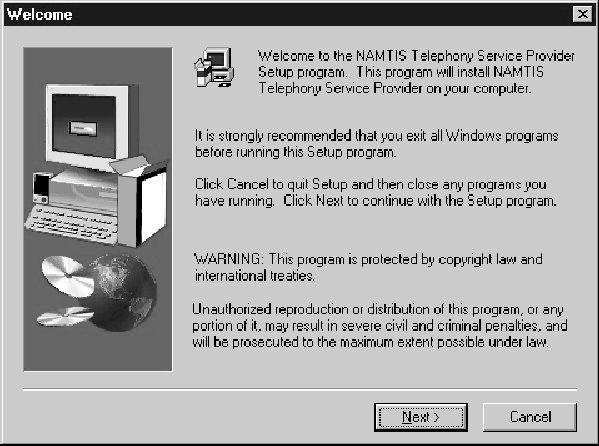 Installation Windows NT/2000/XP Release 4. When the installation of the TAPI driver is complete, click NEXT when the following screen appears: 5.