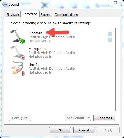 3) This will open the Properties window of your microphone. Click on the Levels tab at the top.
