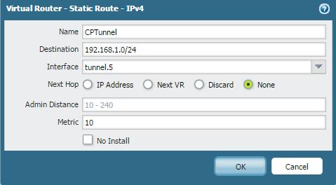 o If there isn t one available you can click the link to create a new profile (Recommended at a minimum: Ping and all forms of HTTP) - Step 8: From the left hand menu select Virtual Routers and