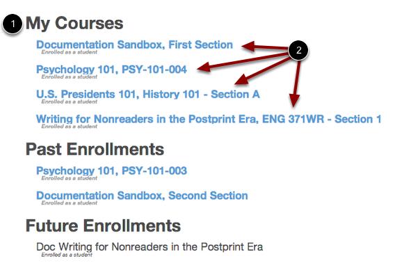 My Courses Active courses have been published by your institution, admin, or instructor and are in progress as part of the current semester or term.