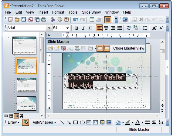 Slide Master Creating slide masters The Slide Master is the template for all of the slides in a presentation. When formatting slide layout, font type and alignment are applied to the Slide Master.
