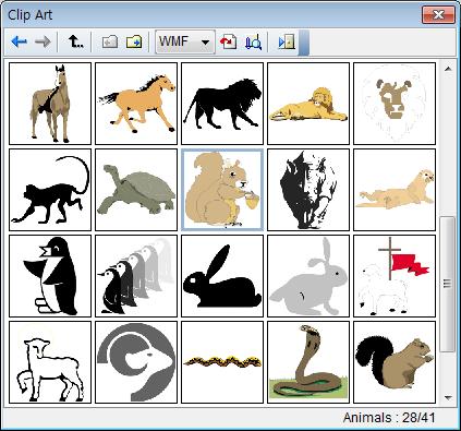 3. Double click a clipart image you wish to insert, or click a clipart image and then click.