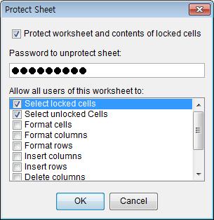 Cell Protection You can protect worksheets from being modified when you distribute your files but you can set up all of the cells against being altered or specify