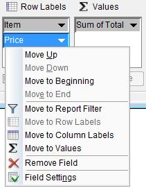 Note If you want to change the data in the fields, you can simply click the down arrow on the field that you