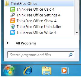 Settings File type settings ThinkFree Office 4 can be registered as the default application for Microsoft Word, Excel,