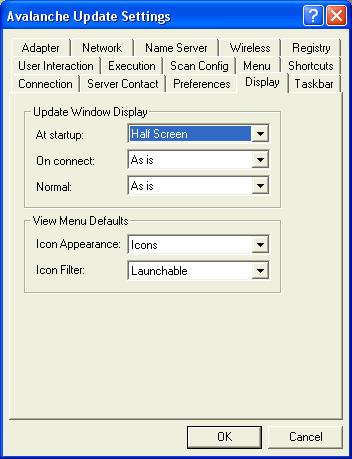 130 Wavelink Avalanche Enabler User Guide Display Tab Use the Display tab in the Avalanche