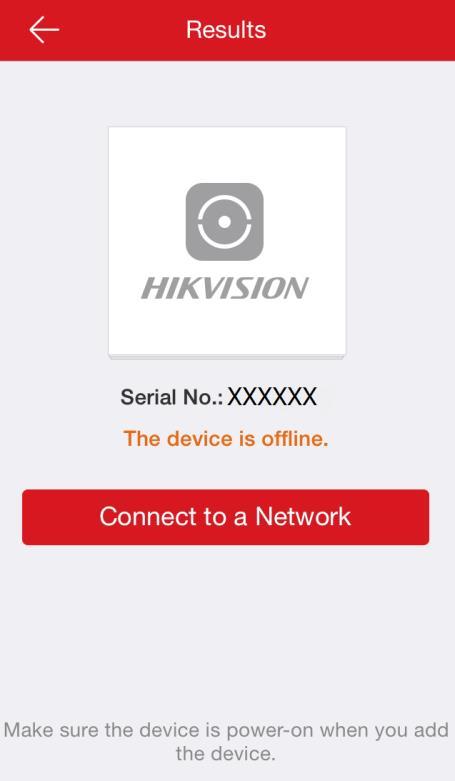 If the device is offline, 1) Tap Connect to a Network and select a connecting type 2) If you choose Wired